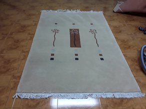 Alfombra anudada a mano 1,20 x 1,80 beig