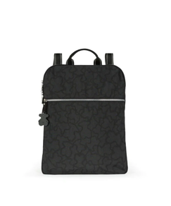 MOCHILA TOUS KAOS NEW COLORES DE NYLON EN COLOR ANTRACITA-NEGRO