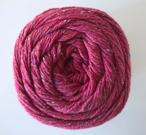 LANA COTTON SILK TWEED GRANATE