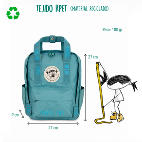 Motxila Munduko agurrak Aguamarina