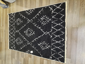 Alfombra Uranus 120x180 negra-gris 