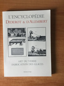 DIDEROT ET D´ALEMBERT ART DU VERRE - FABRICATION GLASES