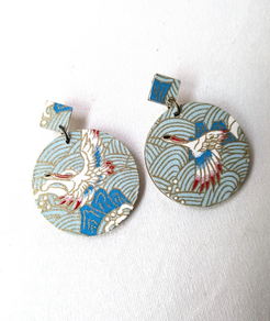 Pendientes "Blue Crane"