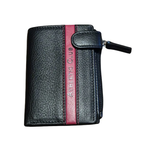 Tarjetero Monedero Negro Franja Roja 41815 Athletic Club