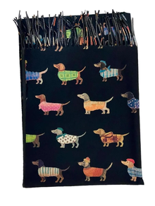 Pañuelo con perros negro