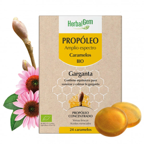 HERBALGEM PROPÓLEO CARAMELOS MIEL 24 COMP