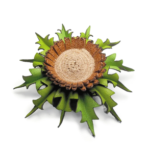 Broche Eguzkilore – Cuero (8 cm) Lima detalle Cuero