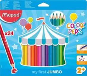 Koloretako lapizak Maped Kolorea Peps Jumbo Blister 24 koloretakoa