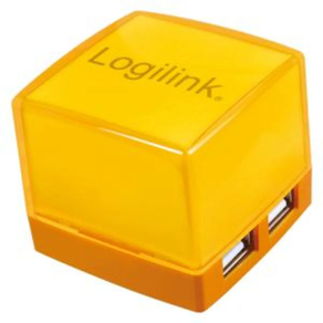 HUB USB 2.0 LOGILINK 4 PORT ILUMINATED ORANGE