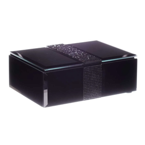JOYERO NEGRO DE CRISTAL