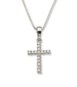 Colgante cruz 16 diamantes