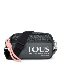 Poltsa TOUS Bandolera erreportari beltza Kaos Mini Evolution Nylon