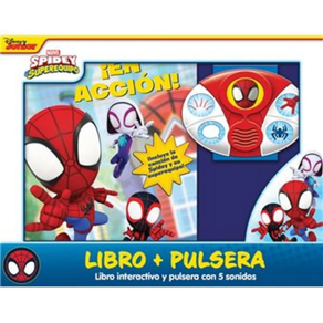 EN ACCION - LIBRO INTERACTIVO Y PULSERA CON SONIDOS SPIDEY 