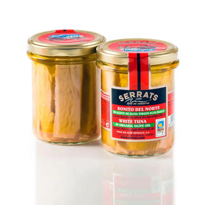 Bonito del Norte en aceite de oliva virgen ECOLÓGICO. Frasco 190g.
