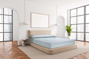 Juego de sábanas Mora P61 verde agua cama de 90