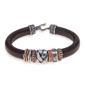 Pulsera Plata Trenza Centro CARSON (21 cm)