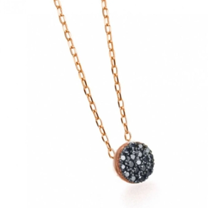 Lepokoa urre arrosaz eta diamante beltzez