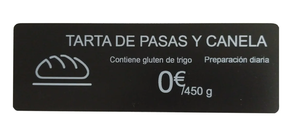 TARJETA NEGRA ALARGADA PVC EDIKO FLEX (50x150mm)