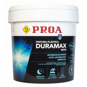 Pintura plástica profesional mate Proa duramax 4Litros