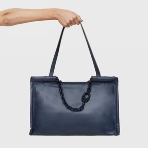Bolso Tous Shopper Grande Manifesto Piel Gris Oscuro