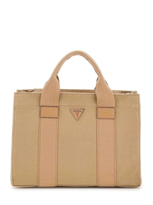 Bolso Guess De Mano De Algodon Marron