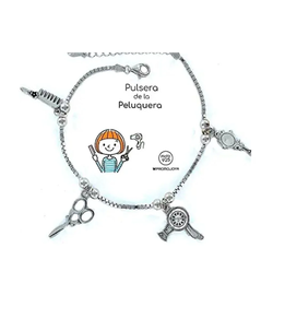 PULSERA PLATA PROFESIONES PELUQUERA