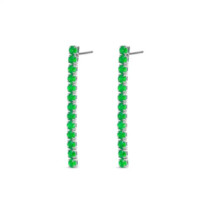 PENDIENTES RIVIERE PLATA CIRCONITAS VERDES