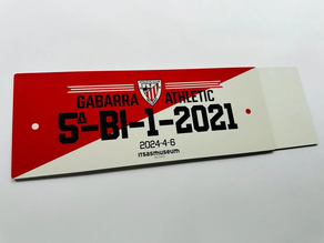 MATRICULA DIBOND "GABARRA ATHLETIC"
