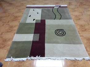 Alfombra lana anudada a mano 140x200 diseño