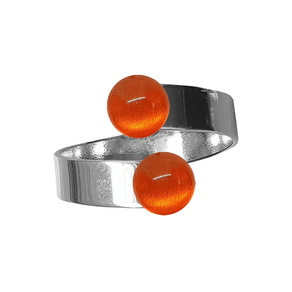 ANILLO CRISTAL DOBLE SENCILLO NARANJA