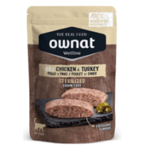 Ownat Cat Chicken&Turkey STERILISED 85gr humedo  (Pollo y PAvo )