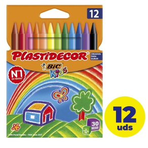 Pack 12 ceras Plastidecor Bic Kids