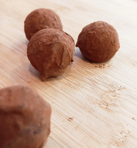 Trufas chocolate negro al aceite de oliva y sal 