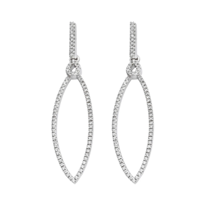 Pendientes ovalos diamantes