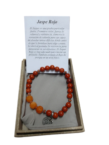Pulsera de jaspe rojo