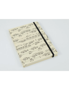 Regalo música: Libreta Notas Pentagrama musical Beige A5