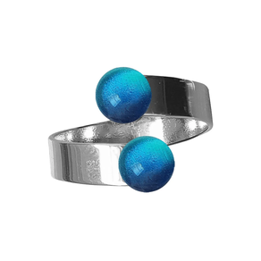 ANILLO CRISTAL DOBLE SENCILLO AZULON