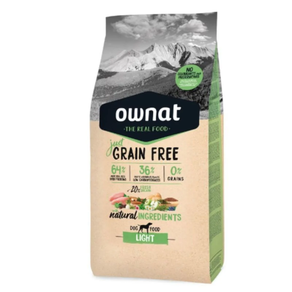 Ownat Perro JUST GRAIN FR Adult LIGHT 14KG  Pollo Esterilised