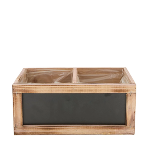 macetero madera pizarra doble