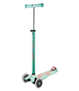 PATINETE MAXI-MICRO DELUXE LED MENTA