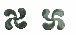  Pendientes lauburu de acero plateado