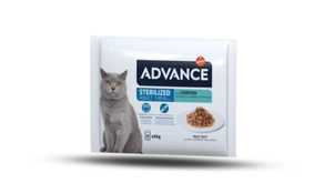 ADVANCE CAT STERILISED BACALAO 4X85GR