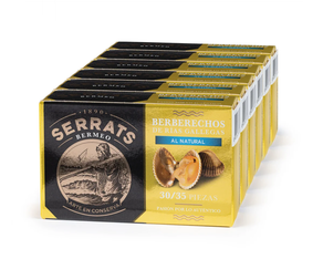 Conserva de Berberechos de las Rías Gallegas al natural (6 latas) - SERRATS
