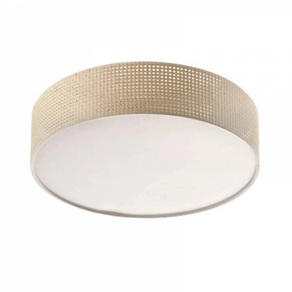 Plafón rafia natural 3 E27