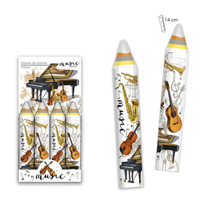 Regalo música: Goma Borrar Lápiz Instrumentos