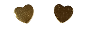 Urrezko altzairuzko bihotzaren belarritakoak