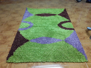 Alfombra Lana de pelos pistacho 1,40 x 2,00
