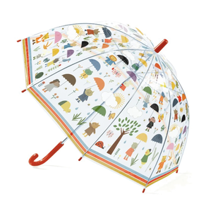 PARAGUAS TRANSPARENTE BAJO LA LLUVIA DJECO