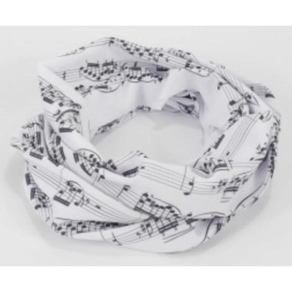 Regalo música: Pañuelo Blanco Multifunción Pentagrama musical