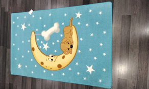 Alfombra lavable infantil 100 x 150 azul